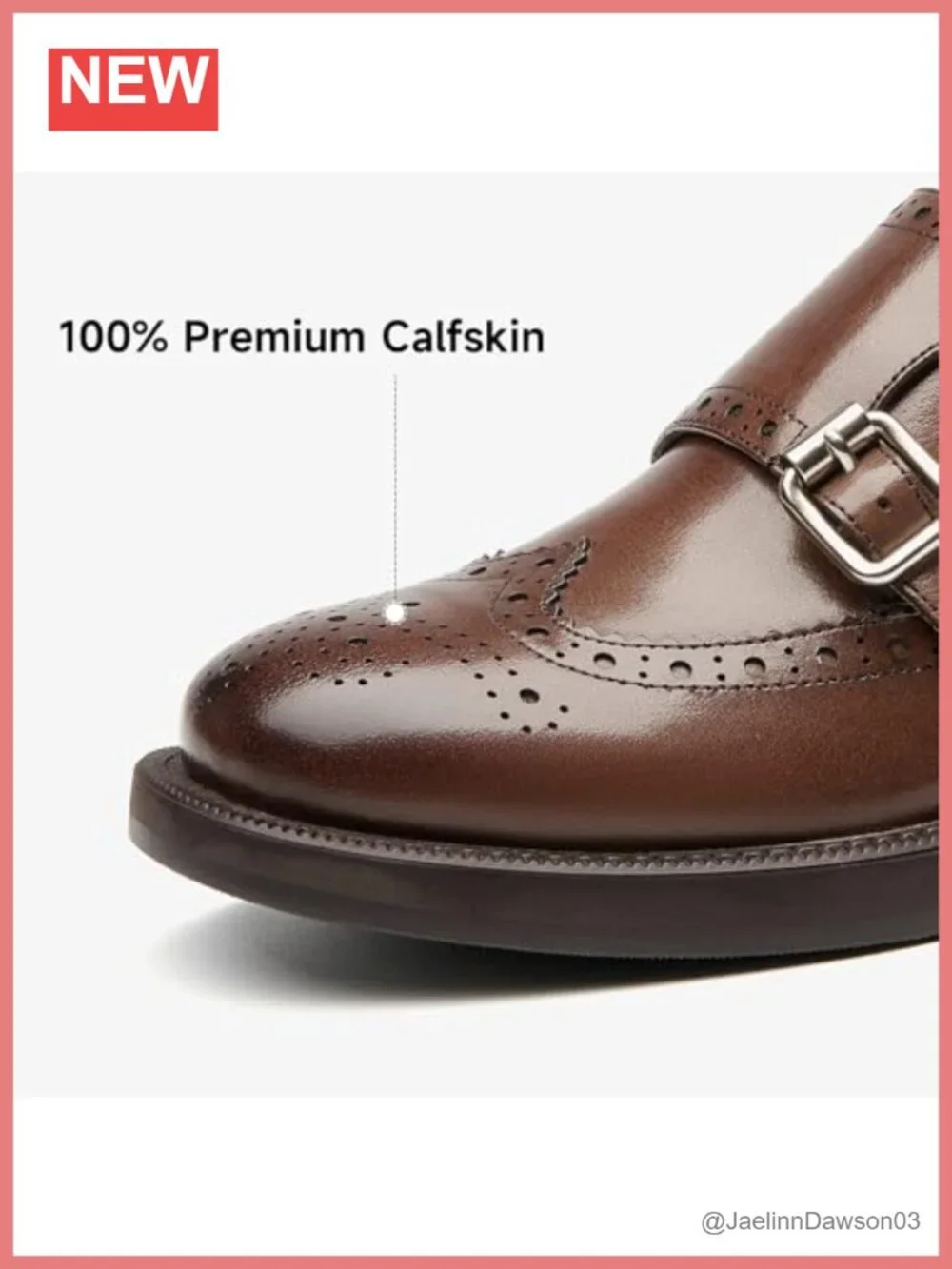 Women's Leather Monk Strap Loafers Cap Toe Slip-On Flats Business Casual